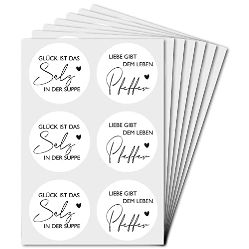 younikat 48 Sticker Aufkleber Salz & Pfeffer - Gastgeschenke Hochzeit - Etiketten selbstklebend Hochzeitsgeschenk - Dekoration für das Brautpaar Vintage - dv1139 younikat 48 Sticker Aufkleber Salz & Pfeffer - Gastgeschenke Hochzeit - Etiketten selbstklebend Hochzeitsgeschenk - Dekoration für das Brautpaar Vintage - dv1139 von younikat