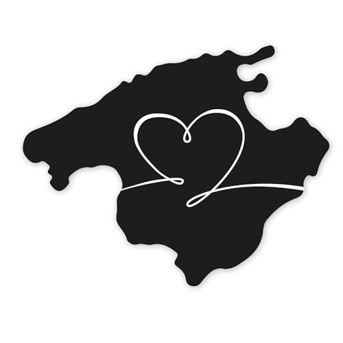 younikat Aufkleber Mallorca Herz-Motiv Insel Silhouette I 10 x 7,8 cm I schwarz mit HerzI Vinyl Sticker I dv1353 younikat Aufkleber Mallorca Herz-Motiv Insel Silhouette I 10 x 7,8 cm I schwarz mit HerzI Vinyl Sticker I dv1353 von younikat