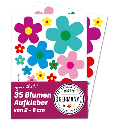 Aufkleber-Set Blumen 35 Blümchen I mehrfarbig bunt I Flower-Power Sticker für Roller Fahrrad Notebook Laptop Handy Auto-Aufkleber I wetterfest I kfz156 Aufkleber-Set Blumen 35 Blümchen I mehrfarbig bunt I Flower-Power Sticker für Roller Fahrrad Notebook Laptop Handy Auto-Aufkleber I wetterfest I kfz156 von younikat
