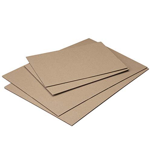 Wellpappe-Zuschnitte Set I 10 Stk. I A4 Übergröße I 31,1 x 21,9 cm I 2 mm Stark I Braun I Einwellig I Wellkarton I zum Basteln I Stabiles Verpackungsmaterial I Versandkartonage I AZ094 von younikat