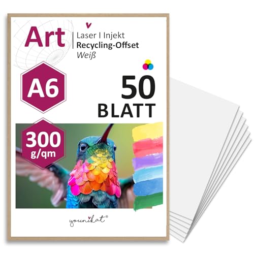 younikat 50er Set Recycling-Offset Blanko Karten I DIN A6 I 300 g/m² I dv921 younikat 50er Set Recycling-Offset Blanko Karten I DIN A6 I 300 g/m² I dv921 von younikat