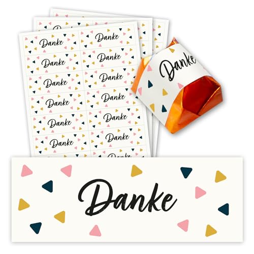 younikat 60er Aufkleber-Set Danke - Gastgeschenk passend für Küsschen Pralinen I Dreiecke I Rechteckig I dv1357 younikat 60er Aufkleber-Set Danke - Gastgeschenk passend für Küsschen Pralinen I Dreiecke I Rechteckig I dv1357 von younikat