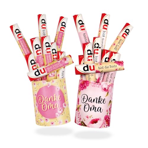 younikat Aufkleber-Set Danke Oma passend für zwei Duplo Pralinen Packungen I selbstklebend I zum Verschenken I Großeltern I you0004 younikat Aufkleber-Set Danke Oma passend für zwei Duplo Pralinen Packungen I selbstklebend I zum Verschenken I Großeltern I you0004 von younikat