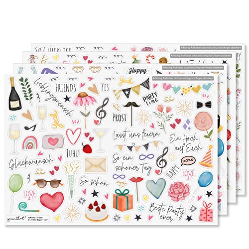 younikat Aufkleber-Set für Geburtstagsgeschenke I über 200 Sticker zum Basteln I permanenthaftend I DIY Happy Birthday Scrapbooking-Aufkleber I Fotoalbum Gestalten I Scrapbook Zubehör I dv1166 younikat Aufkleber-Set für Geburtstagsgeschenke I über 200 Sticker zum Basteln I permanenthaftend I DIY Happy Birthday Scrapbooking-Aufkleber I Fotoalbum Gestalten I Scrapbook Zubehör I dv1166 von younikat