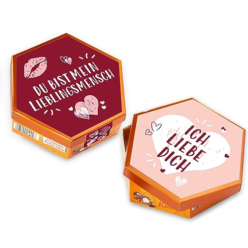 Aufkleber-Set passend für Küsschen Pralinen - Liebe - Pink Rosa Rot Weiß schlicht - vorgedruckt - selbstklebende Rückseite - dv1289 Aufkleber-Set passend für Küsschen Pralinen - Liebe - Pink Rosa Rot Weiß schlicht - vorgedruckt - selbstklebende Rückseite - dv1289 von younikat
