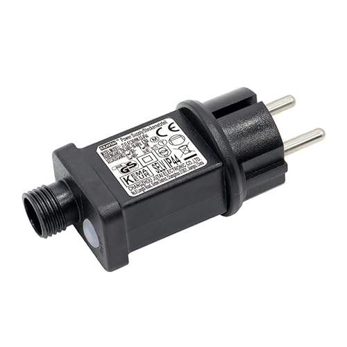 Yowin Netzteil Lichterkette 24V 6W Lichterkette Stecker mit 8 Modi/Timer-Funktion/Speicherfunktion, Stecker Lichterkette Ersatz IP44 Lichterketten Adapter Trafo für Innen Außen Weihnachtsbeleuchtung Yowin Netzteil Lichterkette 24V 6W Lichterkette Stecker mit 8 Modi/Timer-Funktion/Speicherfunktion, Stecker Lichterkette Ersatz IP44 Lichterketten Adapter Trafo für Innen Außen Weihnachtsbeleuchtung von yowin