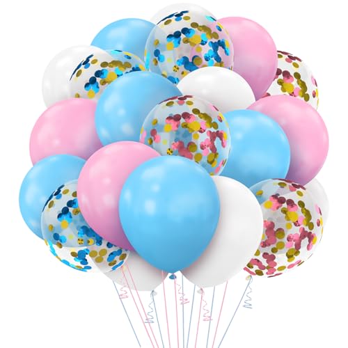 Luftballons zum Enthüllen, 62 Stück, 30,5 cm, Blau, Rosa, Weiß, Latex, Konfetti, Party-Ballon für Geschlechtsoffenbarung, Geburtstag, Hochzeit, Jahrestag, Babyparty, Party-Dekorationen Luftballons zum Enthüllen, 62 Stück, 30,5 cm, Blau, Rosa, Weiß, Latex, Konfetti, Party-Ballon für Geschlechtsoffenbarung, Geburtstag, Hochzeit, Jahrestag, Babyparty, Party-Dekorationen von ysuwekslu