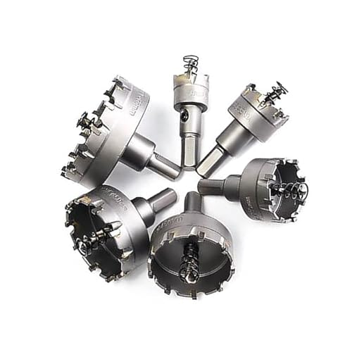 Yuentoen 6 Stück Lochsäge Hartmetall-Bohrer, 22-65 mm Metall Lochkreissäge-Set, TCT Lochschneider, titanbeschichteter Zentrierbohrer aus Hartmetall, für Edelstahl, Eisen, Holz, Kunststoff Yuentoen 6 Stück Lochsäge Hartmetall-Bohrer, 22-65 mm Metall Lochkreissäge-Set, TCT Lochschneider, titanbeschichteter Zentrierbohrer aus Hartmetall, für Edelstahl, Eisen, Holz, Kunststoff von yuentoen