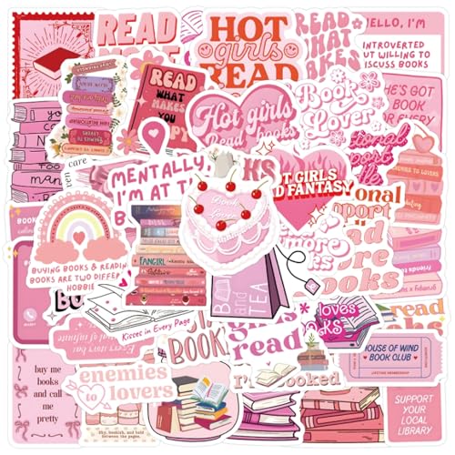 yufana 115 Stück Rosa Buchaufkleber, Sticker, Buchaufkleber, Kindle Colorsoft, Sticker Aesthetic, Aesthetic Kindle Aufkleber, Buchgeschenke für Frauen, Notizbuch Dekorieren（Rosa + Blau） von yufana