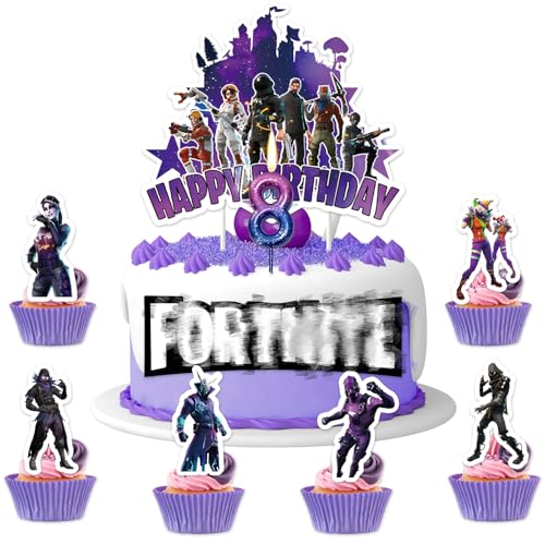 11 Stück Geburtstag Tortendeko,8th Fortnit Tortendeko Jungen, Gaming Kuchen Toppers mit Geburtstagskerzen für Cake Decor Partyzubehör für Kindergeburtstag Kindergeburtstagsfeier Deko 11 Stück Geburtstag Tortendeko,8th Fortnit Tortendeko Jungen, Gaming Kuchen Toppers mit Geburtstagskerzen für Cake Decor Partyzubehör für Kindergeburtstag Kindergeburtstagsfeier Deko von yumcute