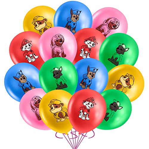16 Stück Pfoten-Geburtstagsdekoration, Hunde-Latex-Luftballons, Partyballon, Kindergeburtstagsballon-Set, für Kindergeburtstagsparty von yumcute