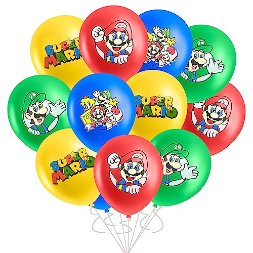 30PCS Geburtstag Deko, 7 Farben Latex Balloons, Luftballon, Kindergeburtstag Ballon Set, Geburtstagsdeko, für Super Kindergeburtstag von yumcute