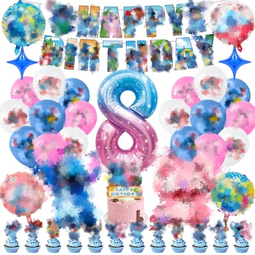53 Stück Geburtstag Deko Set Mädchen Jungen, Themed Geburtstagsdeko für Geburtstagsparty Kinder, Luftballons Geburtstag Mädchen Jungen umfassen Banner Luftballon Tortendeko 53 Stück Geburtstag Deko Set Mädchen Jungen, Themed Geburtstagsdeko für Geburtstagsparty Kinder, Luftballons Geburtstag Mädchen Jungen umfassen Banner Luftballon Tortendeko von yumcute