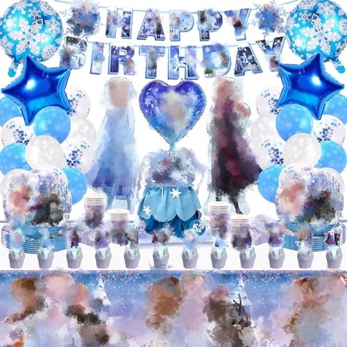 83Pcs Geburtstagsparty Deko, Geburtstagsdeko Pappteller Kindergeburtstag Mädchen, Luftballons Geburtstag Banner Tortendeko Becher Servietten Tischdecke, Partygeschirr Set 16 Personen 83Pcs Geburtstagsparty Deko, Geburtstagsdeko Pappteller Kindergeburtstag Mädchen, Luftballons Geburtstag Banner Tortendeko Becher Servietten Tischdecke, Partygeschirr Set 16 Personen von yumcute