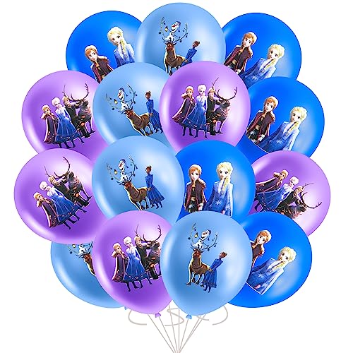 BBX Ballons 30PCS Elsa Geburtstagsparty Deko, Frozen Latex Balloons, Frozen Geburtstagsdeko, Happy Birthday Frozen Luftballons, Elsa Geburtstag Dekoration für Mädchen von yumcute