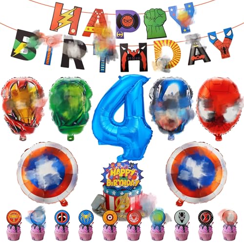 FC Balloon4 21pcs Party Decorations, 5th Hero Party Decorations, Happy Birthday Banner, Cake Toppers, Balloons for Party Decoration FC Balloon4 21pcs Party Decorations, 5th Hero Party Decorations, Happy Birthday Banner, Cake Toppers, Balloons for Party Decoration von yumcute
