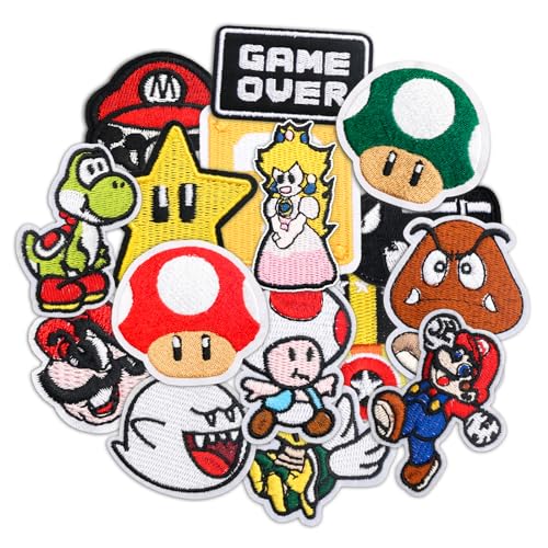 Flicken Zum AufbüGeln, Patches Zum AufbüGeln, AufnäHer Zum AufbüGeln Kinder, 16pcs Super Bros BüGelpatch, Mario Sticker BüGelflicken Für Textilien Kinder, Kleidung Jacken RucksäCke Jeans, Diy T-Shirt Flicken Zum AufbüGeln, Patches Zum AufbüGeln, AufnäHer Zum AufbüGeln Kinder, 16pcs Super Bros BüGelpatch, Mario Sticker BüGelflicken Für Textilien Kinder, Kleidung Jacken RucksäCke Jeans, Diy T-Shirt von yumcute