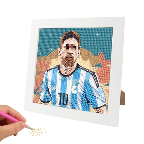 Fussball Diamond Painting mit Holzrahmen, Fußball 5D Diamant Painting Bilder, DIY Fußball Diamant Malerei Bilder Kinder Set für ab 6 Jahre Jungen Erwachsene Geschenke für Home Wand Decor, 20x20cm Fussball Diamond Painting mit Holzrahmen, Fußball 5D Diamant Painting Bilder, DIY Fußball Diamant Malerei Bilder Kinder Set für ab 6 Jahre Jungen Erwachsene Geschenke für Home Wand Decor, 20x20cm von yumcute