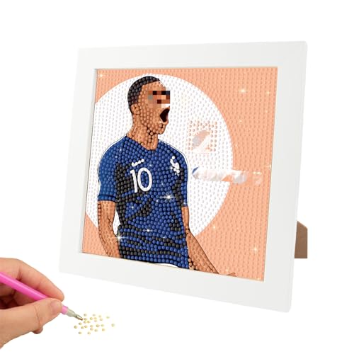 Fussball Diamond Painting mit Holzrahmen, Fußball 5D Diamant Painting Bilder, DIY Fußball Diamant Malerei Bilder Kinder Set für ab 6 Jahre Jungen Erwachsene Geschenke für Home Wand Decor, 20x20cm Fussball Diamond Painting mit Holzrahmen, Fußball 5D Diamant Painting Bilder, DIY Fußball Diamant Malerei Bilder Kinder Set für ab 6 Jahre Jungen Erwachsene Geschenke für Home Wand Decor, 20x20cm von yumcute