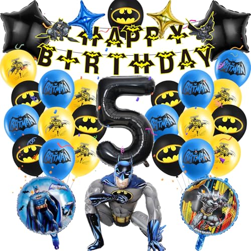 27 Stück Geburtstagsdeko Geburtstag Party Deko 5 Jahre Kindergeburtstag Set Geburtstag Banner Latex Ballons Folienballons Geeignet für Junge Mädchen Geburtstagsdeko und Mottoparty Dekorationen von yumcute