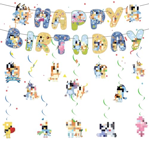 Geburtstagdeko Geburtstag Banner Swirl Decorations, Bunting Girlande Hängende Deko, Party Dekoration für Kinder Happy Birthday Banner Partyzubehör für Kindergeburtstag Thema Party Geburtstagdeko Geburtstag Banner Swirl Decorations, Bunting Girlande Hängende Deko, Party Dekoration für Kinder Happy Birthday Banner Partyzubehör für Kindergeburtstag Thema Party von yumcute
