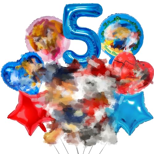 Geburtstagsdeko 5 Jahre Junge, Dog Geburtstag Deko Luftballons, Stern Rrunde Ballon für Themenparty Junge, Nummer 5 Kindergeburtstag Deko und Folienballons für Party Birthday Mädchen Muffin Deko Geburtstagsdeko 5 Jahre Junge, Dog Geburtstag Deko Luftballons, Stern Rrunde Ballon für Themenparty Junge, Nummer 5 Kindergeburtstag Deko und Folienballons für Party Birthday Mädchen Muffin Deko von yumcute