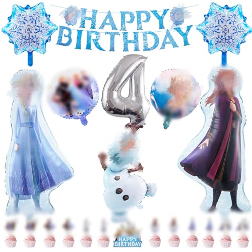 Geburtstagsparty Deko 4 Jahre, Geburtstagsdeko, Happy Birthday Luftballons, Birthday Banner, Tortendeko, Geburtstag Dekoration für Mädchen Geburtstagsparty Deko 4 Jahre, Geburtstagsdeko, Happy Birthday Luftballons, Birthday Banner, Tortendeko, Geburtstag Dekoration für Mädchen von yumcute