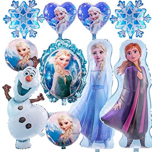 Frozen Geburtstagsdeko Mädchen Frozen Ballon Luftballon, Frozen Party Luftballons Frozen Ballons für Frozen Geburtstag, 10 Stück Frozen Deko Mädchen Party Dekoration Zubehör von yumcute
