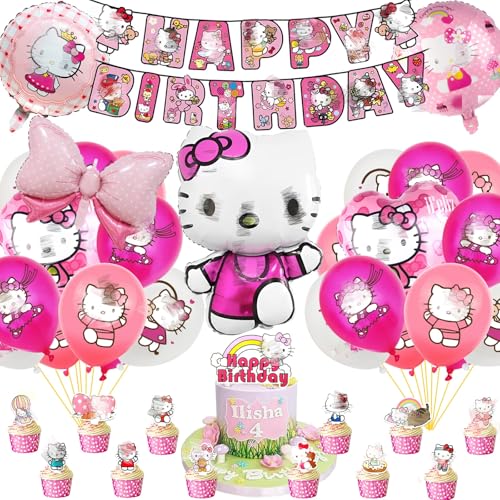 Luftballons 1, 38PCS Geburtstag Dekorationen, Party Supplies Premium Geburtstag Banner, 13 Cake Toppers, 18 Latex-Ballons, 6 Folie Cute Ballons, Junge Mädchen Kind rosa Schleife Luftballons Luftballons 1, 38PCS Geburtstag Dekorationen, Party Supplies Premium Geburtstag Banner, 13 Cake Toppers, 18 Latex-Ballons, 6 Folie Cute Ballons, Junge Mädchen Kind rosa Schleife Luftballons von yumcute