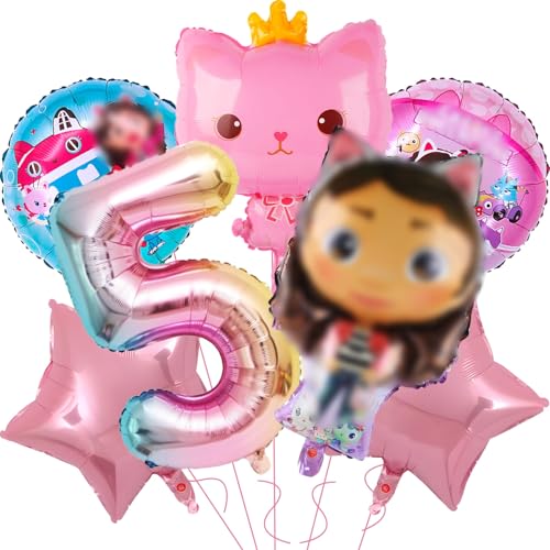 7 Stück Cartoon Luftballons Geburtstag Deko, Rosa Folienballons Geburtstagsdeko Mädchen 3 4 5 jahre,Kindergeburtstag Deko,Party Deko Ballons Birthday Decorations 7 Stück Cartoon Luftballons Geburtstag Deko, Rosa Folienballons Geburtstagsdeko Mädchen 3 4 5 jahre,Kindergeburtstag Deko,Party Deko Ballons Birthday Decorations von yumcute