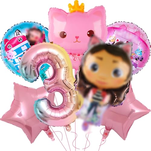 7 Stück Cartoon Luftballons Geburtstag Deko, Rosa Folienballons Geburtstagsdeko Mädchen 3 4 5 jahre,Kindergeburtstag Deko,Party Deko Ballons Birthday Decorations 7 Stück Cartoon Luftballons Geburtstag Deko, Rosa Folienballons Geburtstagsdeko Mädchen 3 4 5 jahre,Kindergeburtstag Deko,Party Deko Ballons Birthday Decorations von yumcute