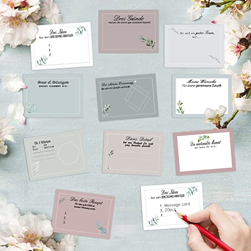 yumcute 20 Gästebuch-Karten für die Hochzeit/Fragekarten zum Ausfüllen/süßes Hochzeitsgeschenk von yumcute