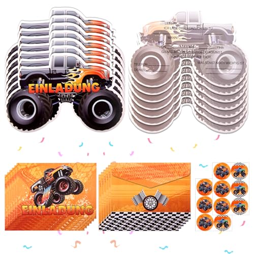yumcute Einladungen,12 Einladungen Auto Einladungskarten Kindergeburtstag Truck Party Einladung Car Partyeinladung Set Rennwagen Themed von Jungen und Mädchen yumcute Einladungen,12 Einladungen Auto Einladungskarten Kindergeburtstag Truck Party Einladung Car Partyeinladung Set Rennwagen Themed von Jungen und Mädchen von yumcute
