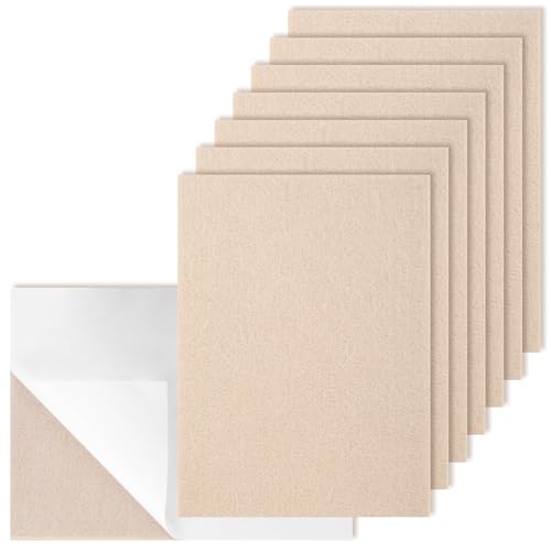 yumcute Filzgleiter Selbstklebend, 15×11cm | 8 Stück Filzplatten 5mm Dicke, Beige Klebefilz Filzmatten zum Zuschneiden, Filz Selbstklebend für Möbelbeinschieber und Handwerk yumcute Filzgleiter Selbstklebend, 15×11cm | 8 Stück Filzplatten 5mm Dicke, Beige Klebefilz Filzmatten zum Zuschneiden, Filz Selbstklebend für Möbelbeinschieber und Handwerk von yumcute