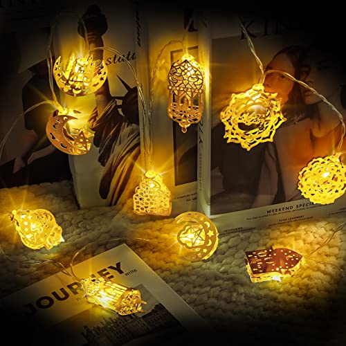 yumcute Ramadan Lichterkette, 10 LED Ramadan Deko Muslim Lichter Beleuchtung Aslamische Kalender Dekoration Mond und Sterne Batterie Betrieben Islam Party für Außen Innen Festival Schlafzimmer yumcute Ramadan Lichterkette, 10 LED Ramadan Deko Muslim Lichter Beleuchtung Aslamische Kalender Dekoration Mond und Sterne Batterie Betrieben Islam Party für Außen Innen Festival Schlafzimmer von yumcute