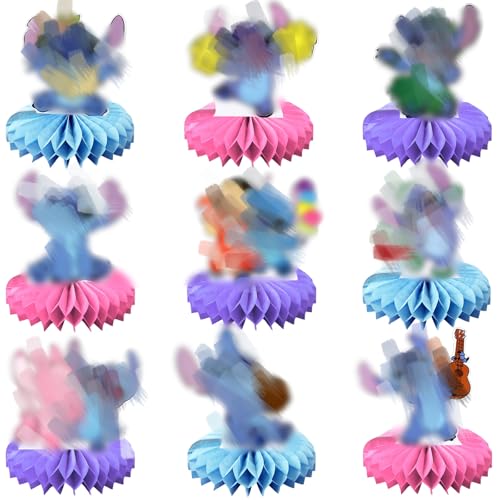 yumcute Tischdeko Geburtstag, Wabenbälle Deko 3D-Stil Cartoon Honeycomb Geburtstagsparty Dekorationen für Kinder Jungen Mädchen von yumcute