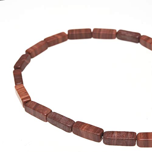 Yuncai 4 x 13 mm rechteckige Naturstein-Perlen für DIY-Schmuck, lose Perlen für Armbänder, Ohrringe (Serpenggiante) von yuncai
