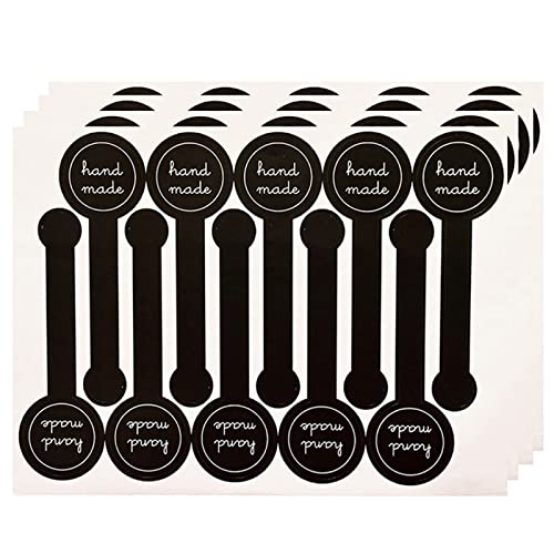 yunestry Handgefertigte Aufkleber, 100 Stück/Packung, schwarzer langer Streifen, selbstklebende Aufkleber für kleine Unternehmen, Paket, Bäckerei, Kuchen, Geschenk, handgefertigte Aufkleber yunestry Handgefertigte Aufkleber, 100 Stück/Packung, schwarzer langer Streifen, selbstklebende Aufkleber für kleine Unternehmen, Paket, Bäckerei, Kuchen, Geschenk, handgefertigte Aufkleber von yunestry