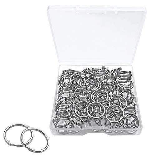 100 Stück Spaltringe, kleine Schlüsselringe, Großteil-Schlüsselringe, DIY-Handwerk, Metall-Schlüsselanhänger, Verbindungszubehör (15 mm) von yuntop