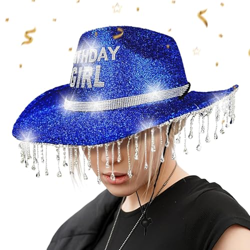 yupeuooe Cowboyhut für Damen, Geburtstag, Mädchen, Strass-Dekorationen, atmungsaktive Kappen für Reisen, Urlaub, Festival, Kinder, Erwachsene, Geburtstag yupeuooe Cowboyhut für Damen, Geburtstag, Mädchen, Strass-Dekorationen, atmungsaktive Kappen für Reisen, Urlaub, Festival, Kinder, Erwachsene, Geburtstag von yupeuooe