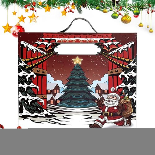 yupeuooe Dekorative Weihnachtsboxen, leere Countdown-Adventsboxen zum Befüllen – Süßigkeiten-Organizer für Schneemann-Requisiten, Baumschmuck, Urlaub, Innenbereich, festliche Dekoration yupeuooe Dekorative Weihnachtsboxen, leere Countdown-Adventsboxen zum Befüllen – Süßigkeiten-Organizer für Schneemann-Requisiten, Baumschmuck, Urlaub, Innenbereich, festliche Dekoration von yupeuooe