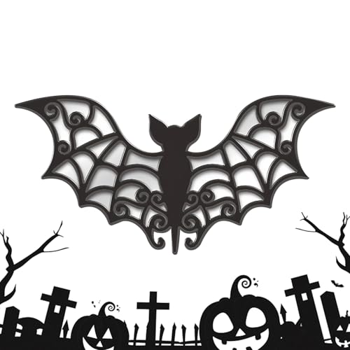 yupeuooe Halloween-Fensteraufkleber, Spinnen-Wandaufkleber, Spiegeleffekt, Holzdekor, Kürbisschild für Karneval, Schlafsaal, Schlafzimmer, Outdoor, Horror-Party von yupeuooe