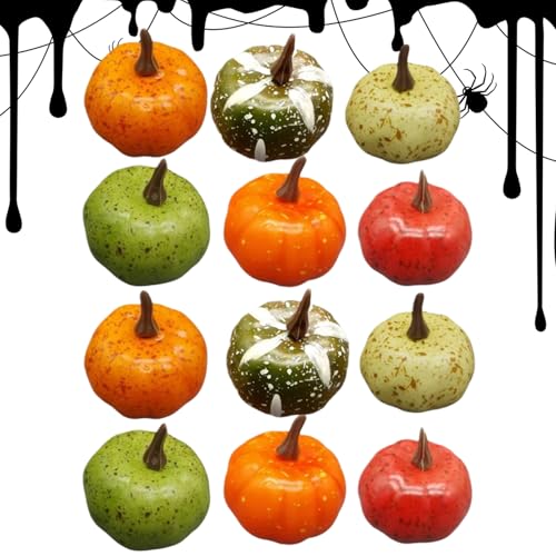 yupeuooe Kürbis-Dekoration | Herbst-Halloween-Dekorationen – festliche, kreative Ornament-Statue für Urlaub, Festival, Schlafzimmer, Flur, Party, Schreibtisch, Tisch, Heimregal von yupeuooe