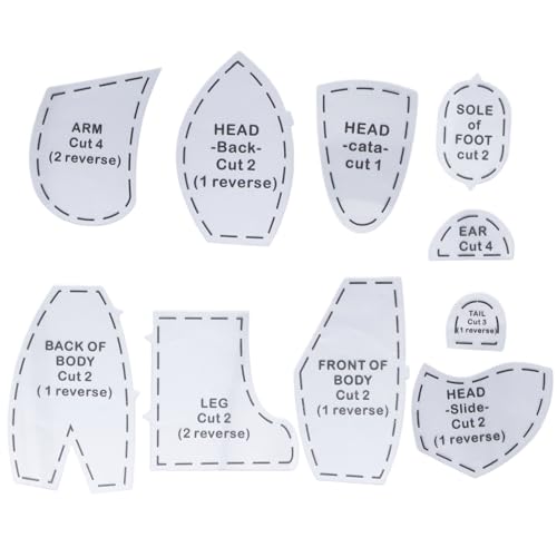yupeuooe Memory Bear Vorlage | Quiltmuster-Set – handgefertigte Nähvorlagen für Wohnzimmer Schlafzimmer Quilting Supplies von yupeuooe