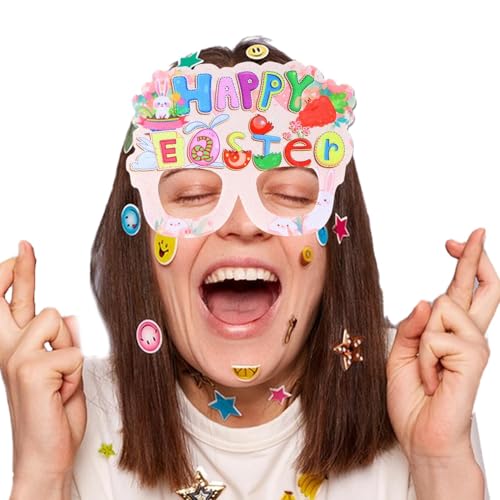 yupeuooe Osterhasen-Kaninchen-Eier-Brille, Filzhasen-Brillengestelle | Fröhliche Ostern-Gläserdekorationen - Neuartige Hasen-Osterbrillen-Requisiten für Geburtstage, Festivals, Ostern yupeuooe Osterhasen-Kaninchen-Eier-Brille, Filzhasen-Brillengestelle | Fröhliche Ostern-Gläserdekorationen - Neuartige Hasen-Osterbrillen-Requisiten für Geburtstage, Festivals, Ostern von yupeuooe
