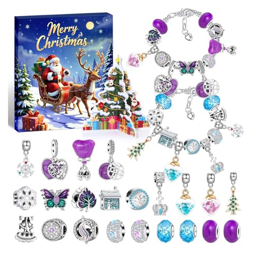yupeuooe Weihnachts-Countdown, 24 Tage, Armband-Zubehör, Kalender, Armband-Zubehör, Schmuck, Charm-Bastelset für Teenager, Urlaub, Festival, Zuhause, kreatives Zubehör yupeuooe Weihnachts-Countdown, 24 Tage, Armband-Zubehör, Kalender, Armband-Zubehör, Schmuck, Charm-Bastelset für Teenager, Urlaub, Festival, Zuhause, kreatives Zubehör von yupeuooe
