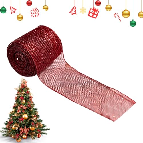 yupeuooe Weihnachtsbaumband – Weihnachtskränze, Schleife, Netzband, Rolle, Partyzubehör für Girlanden, Basteln, Lichterketten, Heimdekoration, Kränze, Briefkasten, Stylisten, Frauen yupeuooe Weihnachtsbaumband – Weihnachtskränze, Schleife, Netzband, Rolle, Partyzubehör für Girlanden, Basteln, Lichterketten, Heimdekoration, Kränze, Briefkasten, Stylisten, Frauen von yupeuooe