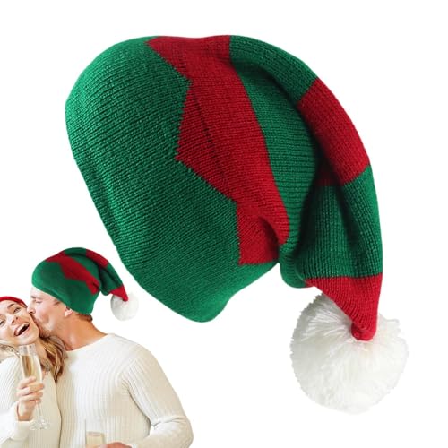 yupeuooe Weihnachtsmütze für Damen, Weihnachtsmann-Strickmütze, bequeme, bunte Strickmütze, festliches Design für Outdoor, kaltes Wetter, Accessoires, Damen, Mädchen, , Abendveranstaltungen von yupeuooe