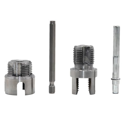 yuwqqoajv 2 teiliges Set mit bohrmaschinenkompatiblen PVC Rohreinfädlern. Neues Rohrgewindeschneidwerkzeug für interne und externe Rohreinfädler. von yuwqqoajv