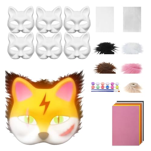 yuwqqoajv Handgezeichnetes Tierkatzen Maskenset DIY Blanko Maskenset mit Filzstoff Graffiti Party Geschenkset Blanko Halbgesicht, Typ+2 yuwqqoajv Handgezeichnetes Tierkatzen Maskenset DIY Blanko Maskenset mit Filzstoff Graffiti Party Geschenkset Blanko Halbgesicht, Typ+2 von yuwqqoajv